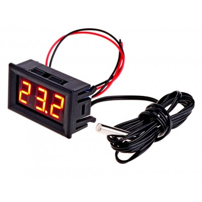 Термометр цифровой с датчиком температуры 1м красный дисплей